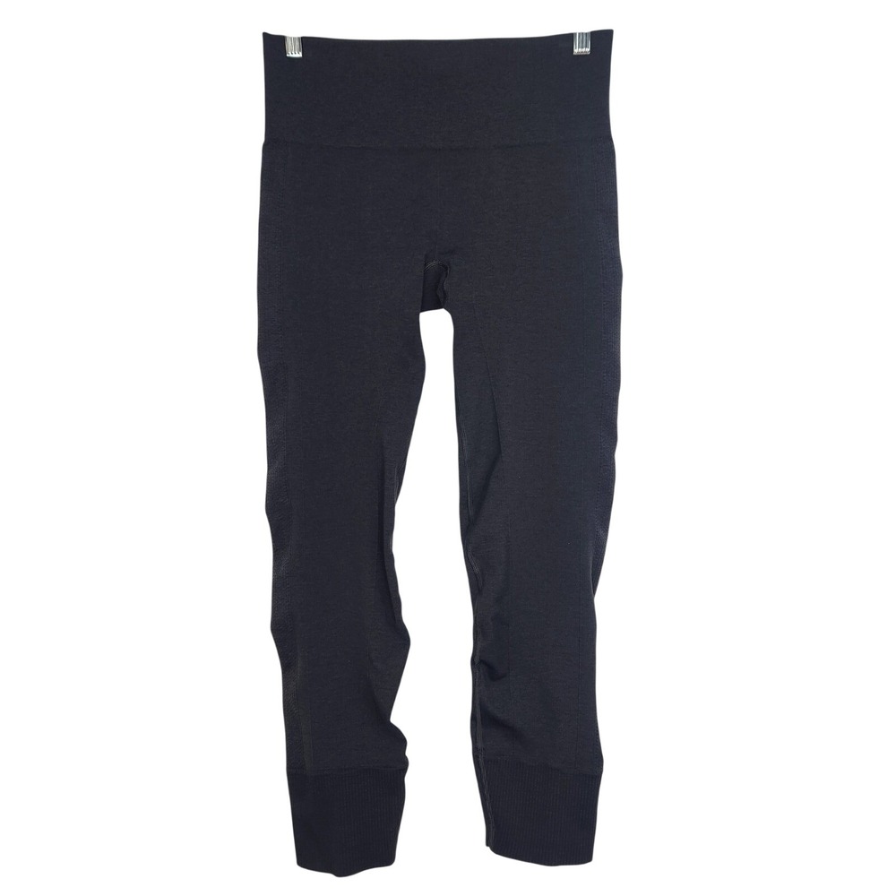 Lululemon Ebb‎ To Street Leggings 8 Heathered Slate Gray Seamless Ribbed Knit